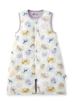 Lightweight Optimum Temp. Sleep Suit-Animal Bubbles, Grey, hi-res
