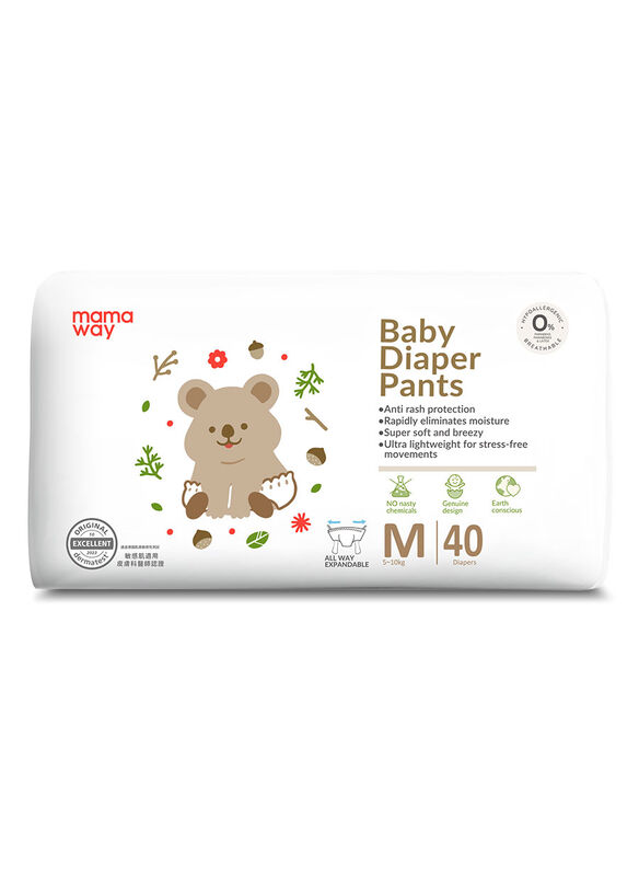 Mamaway Baby Diaper Pants (M , 40 pcs)