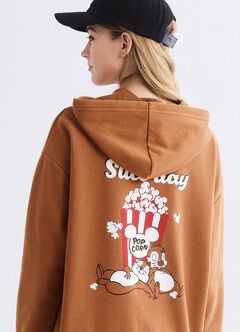 Disney Chip & Dale Popcorn Long Sleeves Maternity & Nursing Top, Brown, hi-res