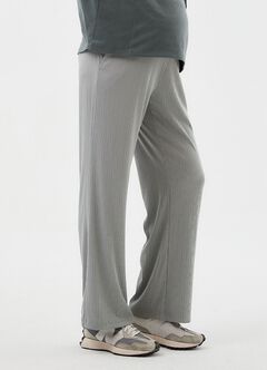 Pleated Maternity Straight Leg Pants, Silver, hi-res