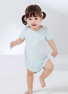 Geometry Baby Cotton Short Sleeve Bodysuit 2 Pack, Light Blue, hi-res