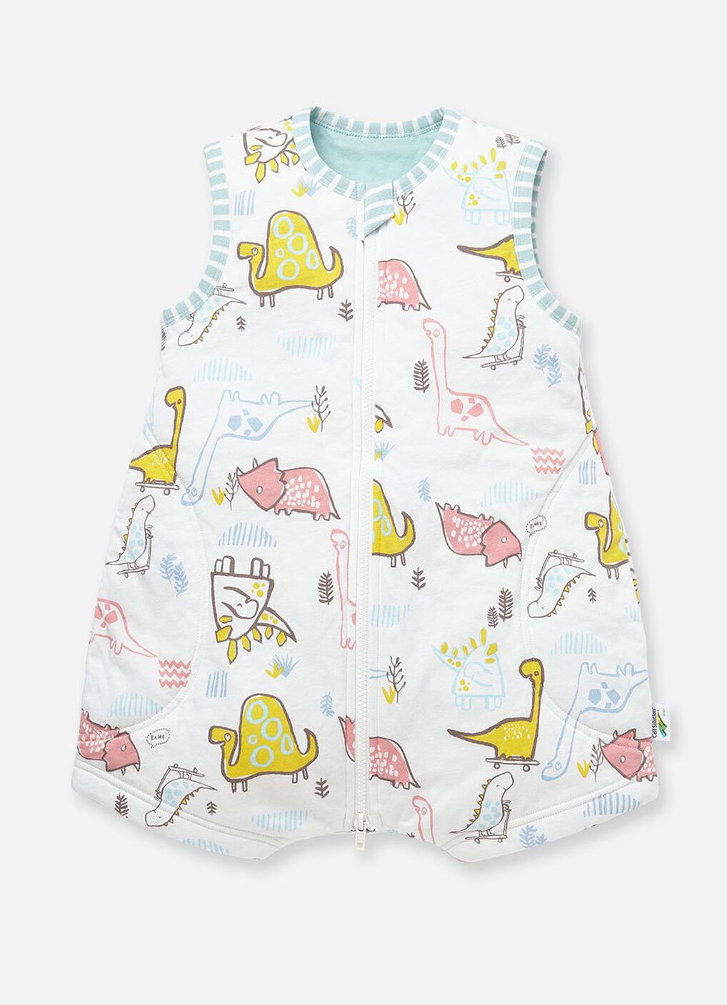 Lightweight Optimum Temp. Sleep Suit- Dinosaur, , hi-res image number 0