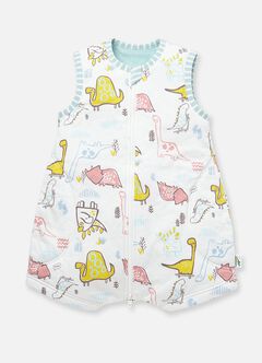 Lightweight Optimum Temp. Sleep Suit- Dinosaur, , hi-res