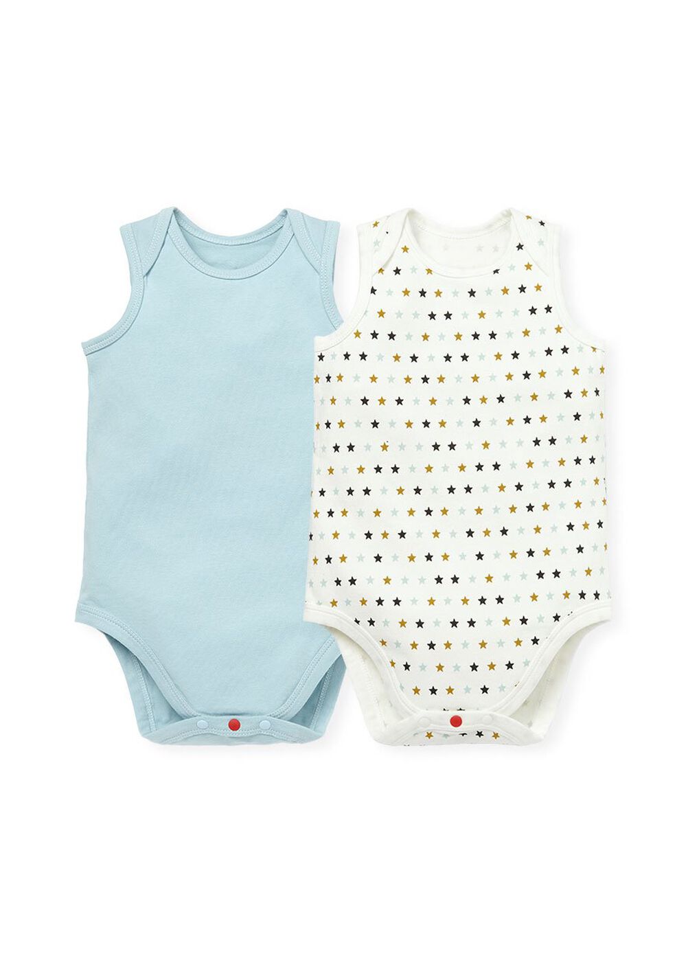 Baby Cotton Sleeveless Bodysuit 2 Pack, Sage Green, hi-res image number 0