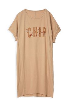 Disney Chip & Dale Maternity & Nursing Long Top, Khaki, hi-res