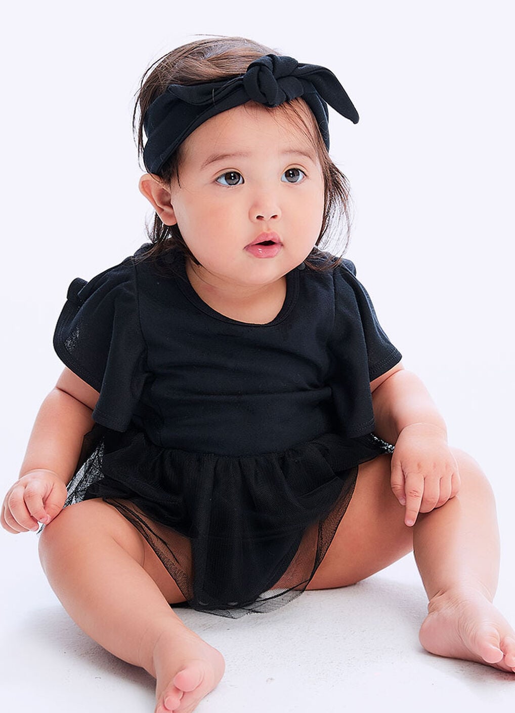 Baby Cotton S/L Bodysuit 2 Pcs Pack, Black, hi-res image number 1