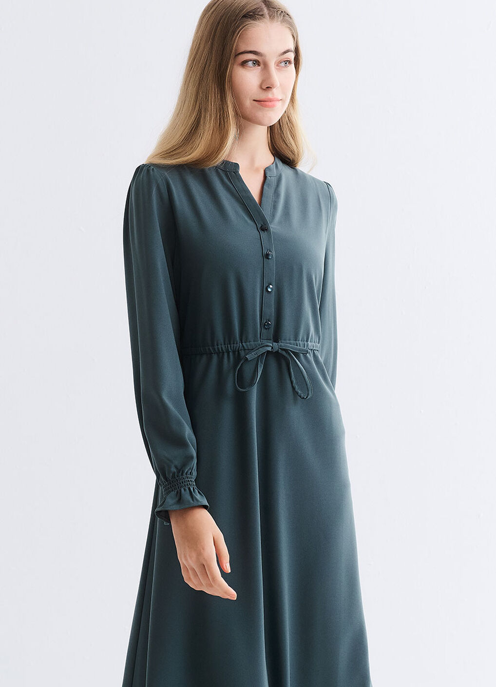 Half Placket Maternity & Nursing Dress, , hi-res image number 2