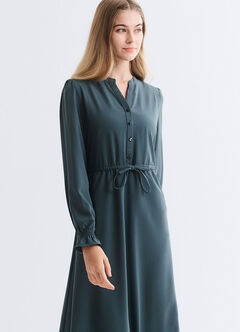 Half Placket Maternity & Nursing Dress, , hi-res