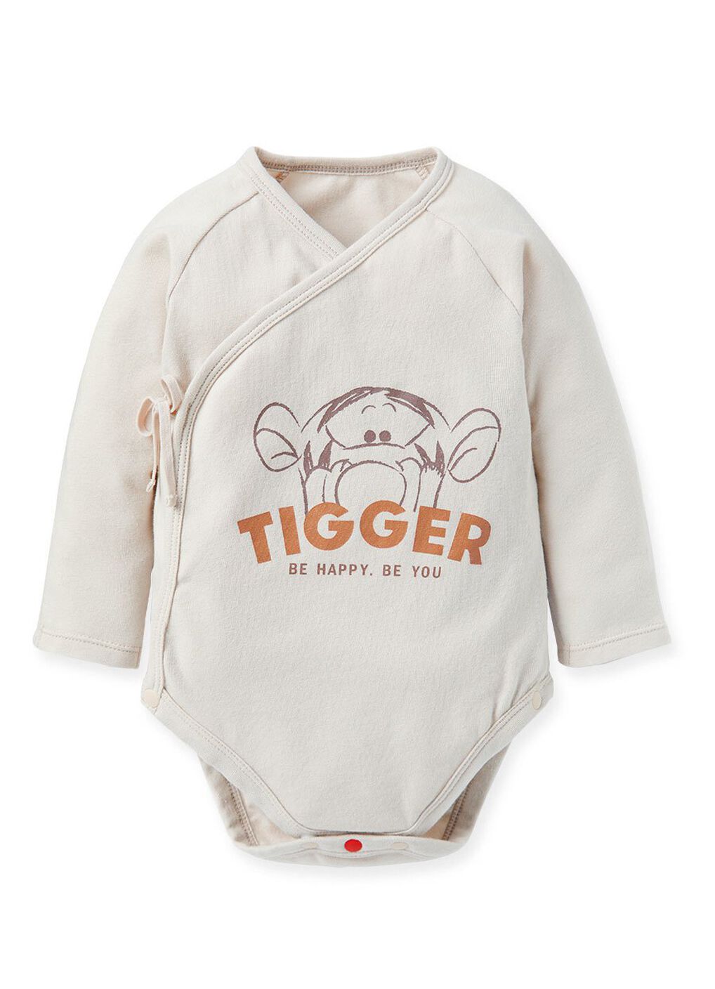 Disney Tigger Newborn Cotton L/S Bodysuit, Khaki, hi-res image number 1