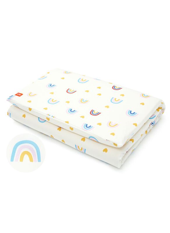 Cotton Printed Cot Sheets -Rainbow(120*60cm)
