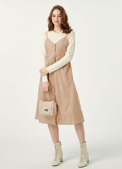 Button-Front Maternity & Nursing Dress, , hi-res