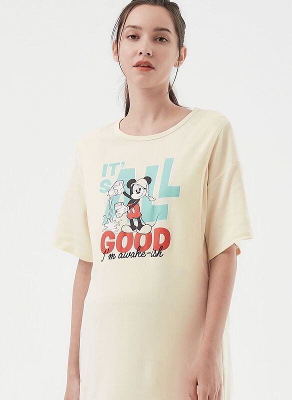 Disney Morning Mickey Maternity & Nursing Pyjama Dress