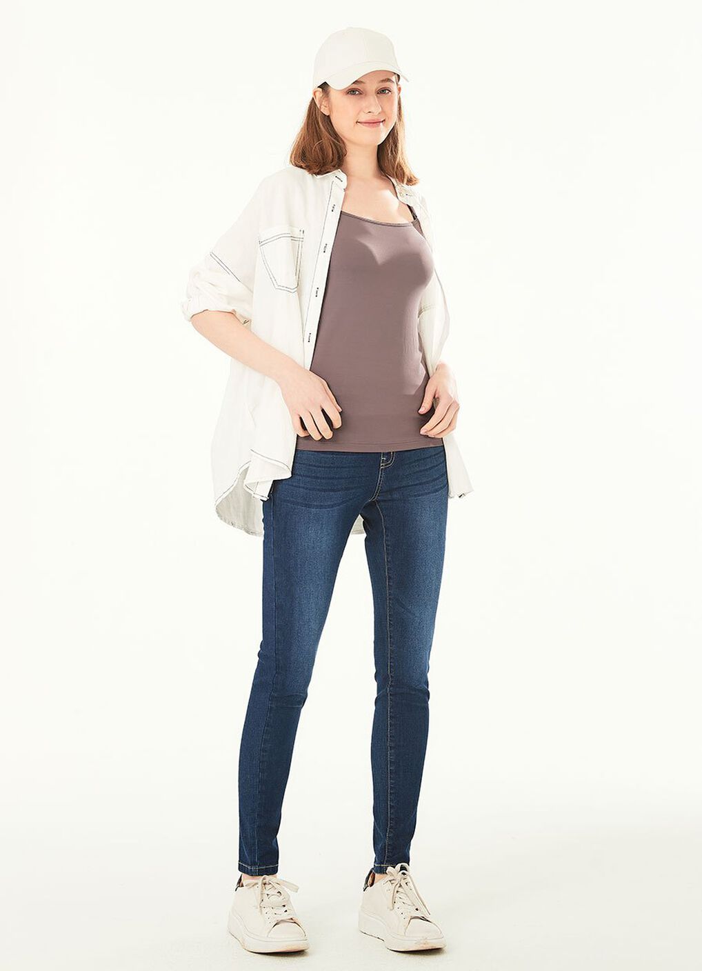 Maternity Stretch Skinny Jeans, Navy, hi-res image number 5