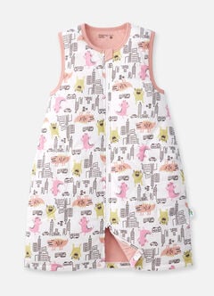 Lightweight Optimum Temp. Sleep Suit-Monster War, Pink, hi-res