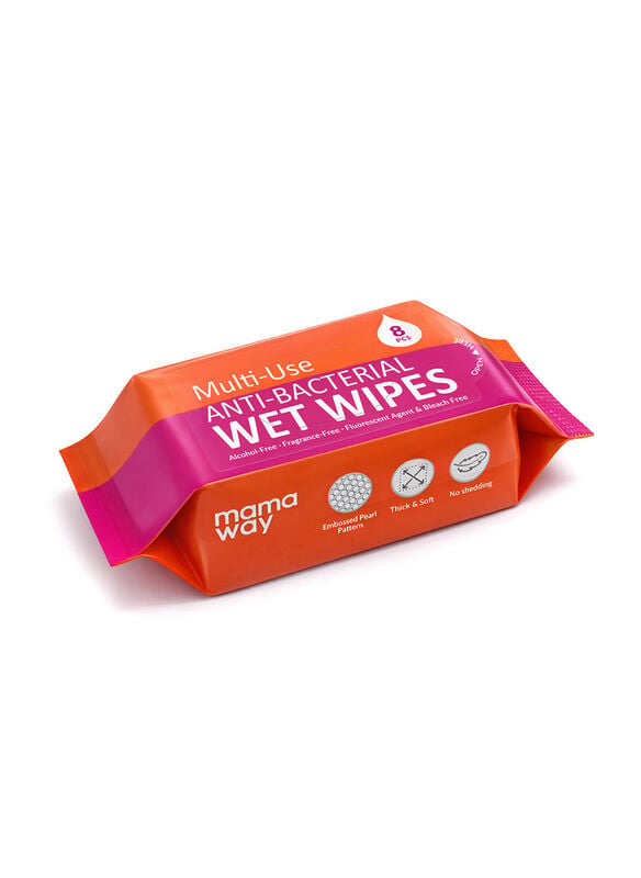 Multi-Use Anti-Bacterial Wet Wipescarry-on bag (4packs per set)