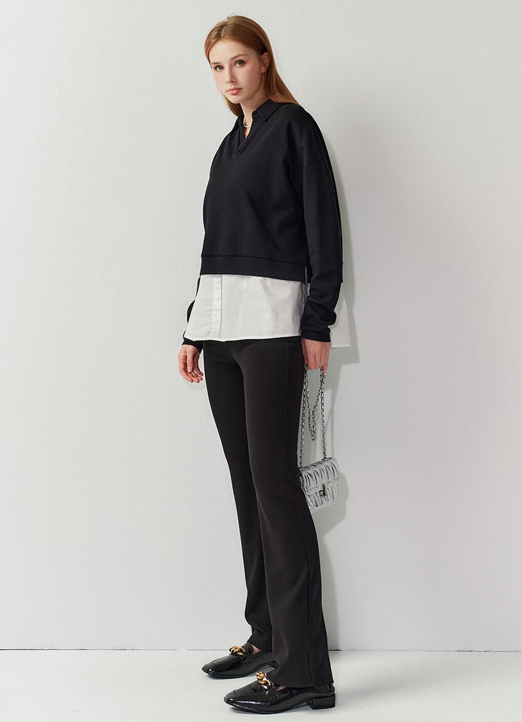 Skipper Collar 2 in 1 Maternity & Nursing Layered Jumper, , hi-res image number 1