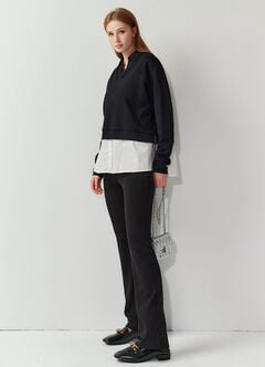 Skipper Collar 2 in 1 Maternity & Nursing Layered Jumper, , hi-res