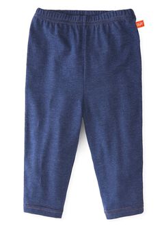 Baby Cotton Full-length Leggings, Navy, hi-res