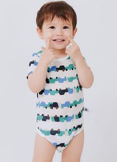 Baby Cotton Mesh Short Sleeve Bodysuit 2 Pack, Sage Green, hi-res