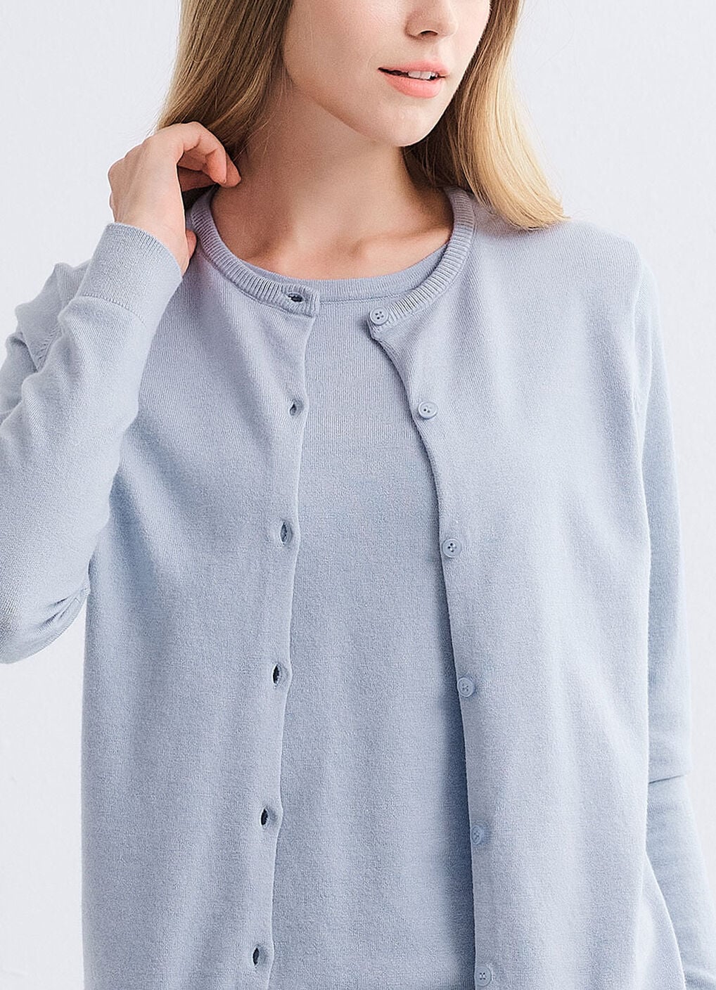 Knitted Crew Neck Maternity & Nursing Cardigan, , hi-res image number 3