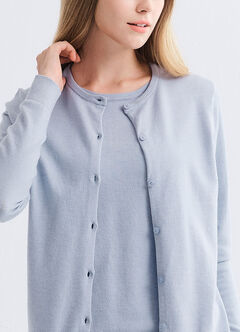 Knitted Crew Neck Maternity & Nursing Cardigan, , hi-res