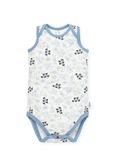 Baby Cotton Sleeveless Bodysuit 2 Pack, Mid Blue, hi-res