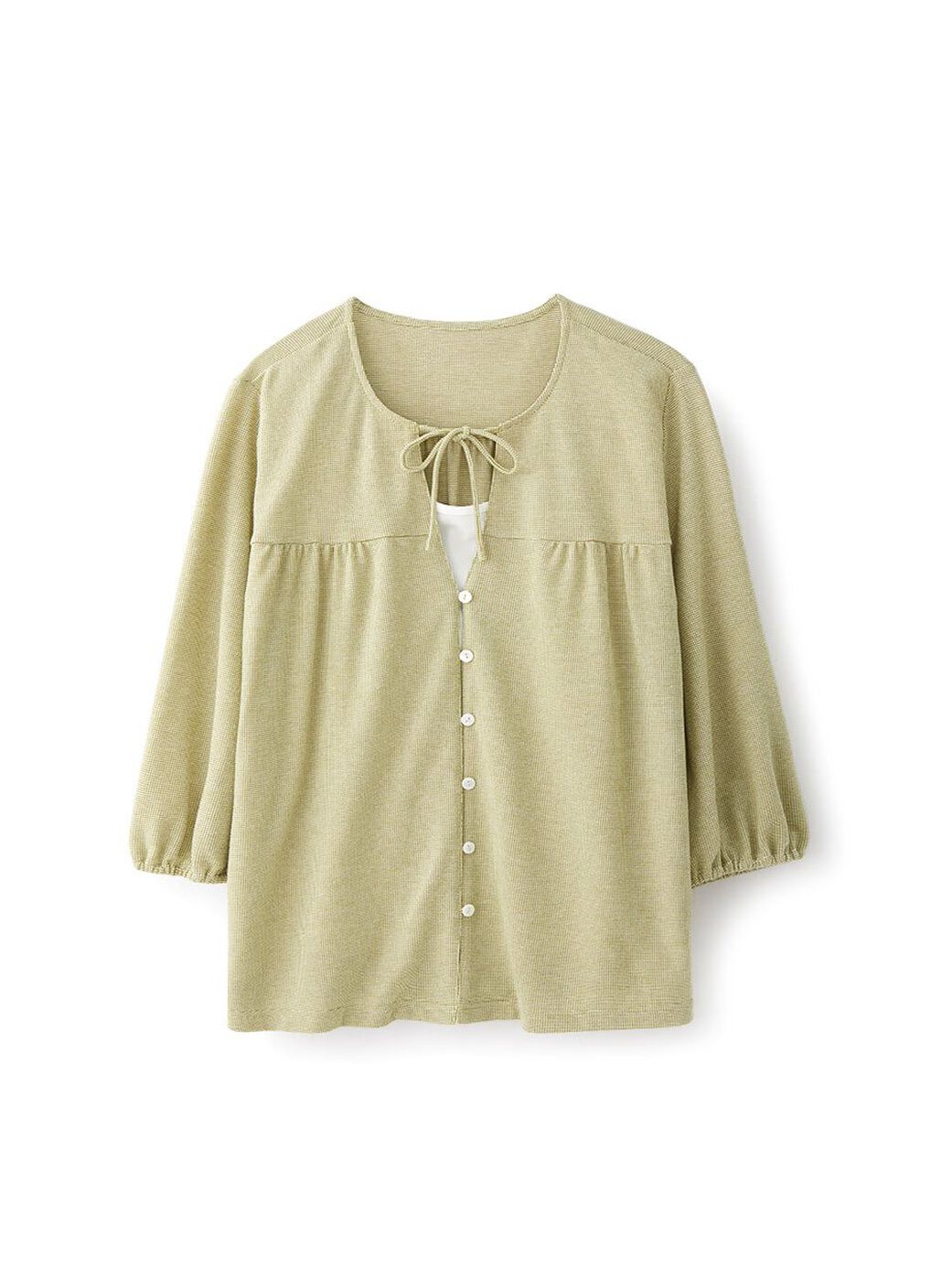 Puff Sleeves Cotton M&N Top, , hi-res image number 6