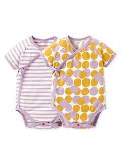 Taro Ball Newborn Cotton S/S Bodysuit 2 Pcs Pack, , hi-res
