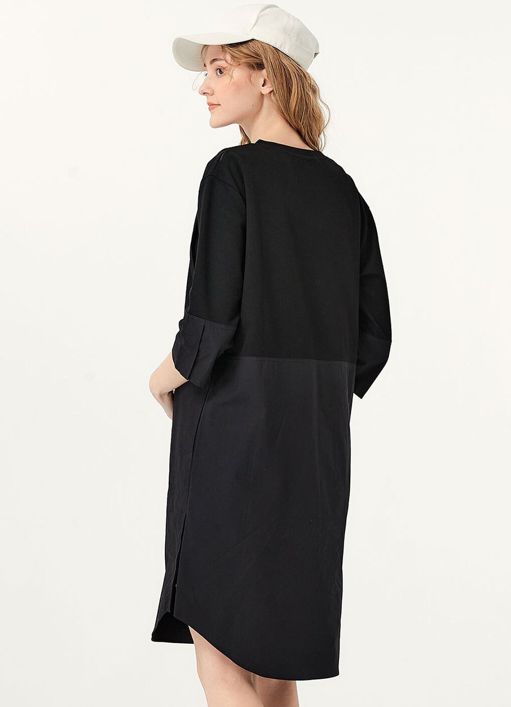 Round Neck Patchwork M&N Dress, , hi-res image number 5
