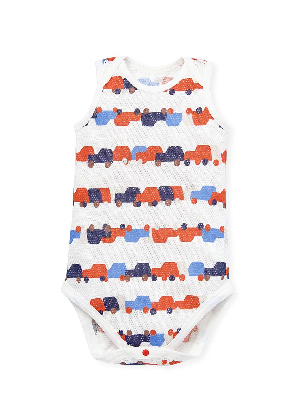 Baby Cotton Mesh Sleeveless Bodysuit 2 Pack, Mid Blue, hi-res image number 3