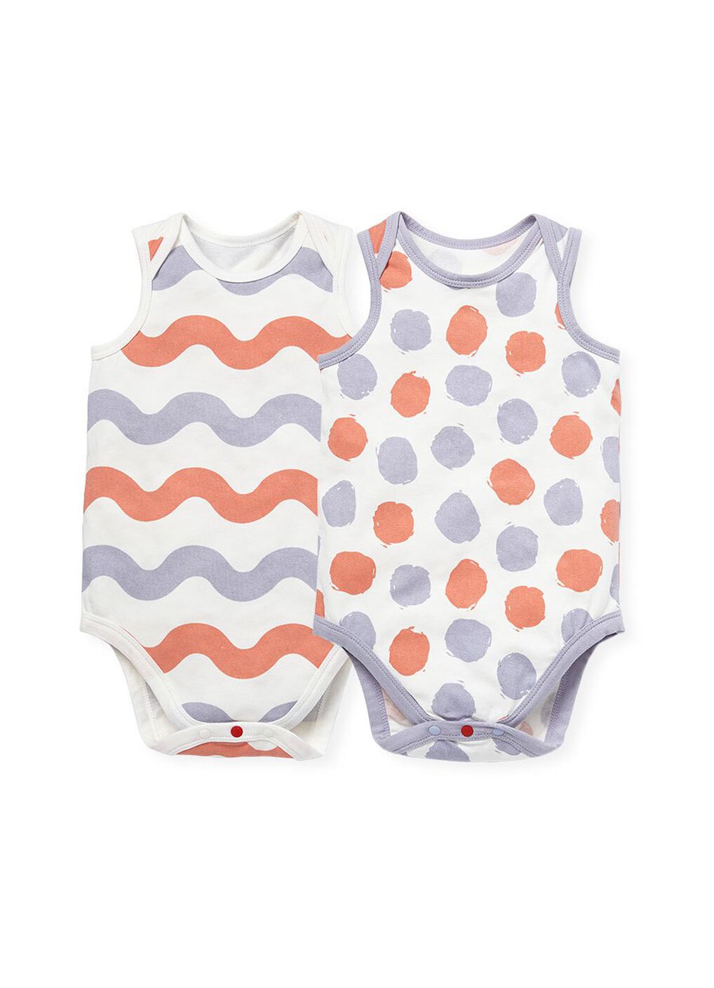Baby Cotton S/L Bodysuit 2 Pcs Pack, Lilac, hi-res image number 0