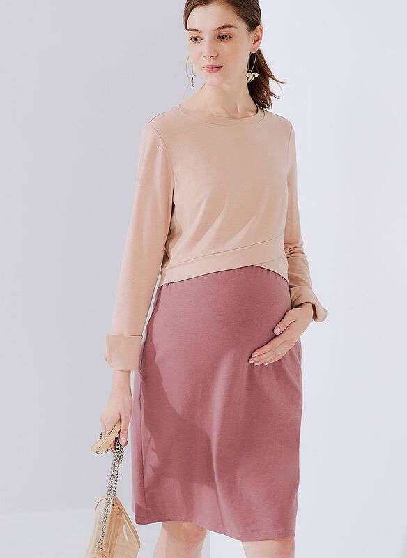 2 in 1 Maternity & Nursing Dress