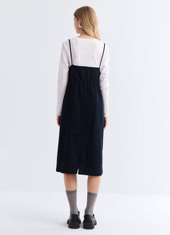 2 in 1 Maternity & Nursing Spliced Dress, Navy, hi-res
