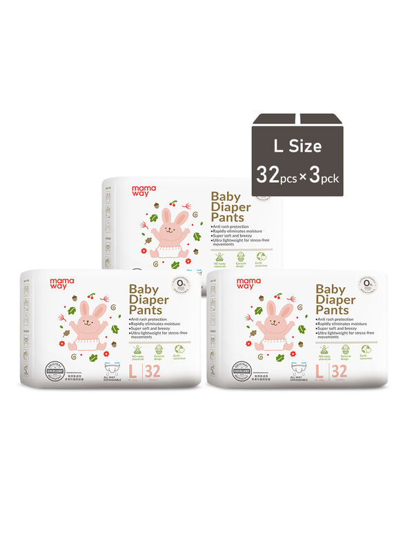Mamaway Baby Diaper Pants (L , 96 pcs)