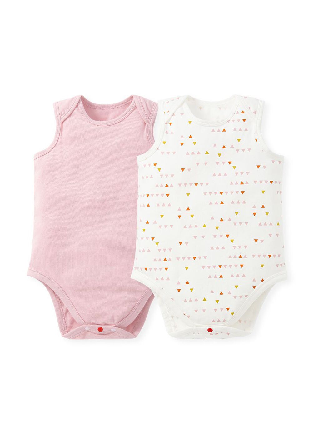 Geometry Baby Cotton Sleeveless Bodysuit 2 Pack, , hi-res image number 0