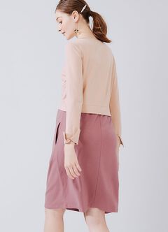 2 in 1 Maternity & Nursing Dress, Dusty Pink, hi-res