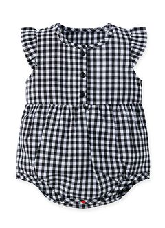 Baby Ruffle S/L Bodysuit, Black, hi-res