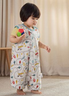Lightweight Optimum Temp. Sleep Suit-Jungle Bumper Car, , hi-res