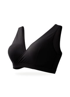 Ultra Breezy Crossover Nursing Sleep Bra, Black, hi-res
