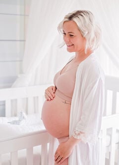 Antibacterial Seamless Maternity & Nursing Bra, Dusty Pink, hi-res