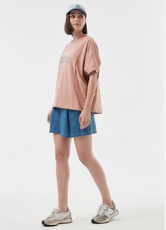 A-Line Maternity Denim Shorts, , hi-res
