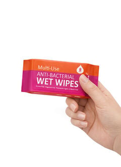 Multi-Use Anti-Bacterial Wet Wipescarry-on bag (4packs per set), , hi-res