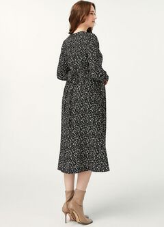 Floral Print V-Neck Maternity & Nursing Dress, , hi-res