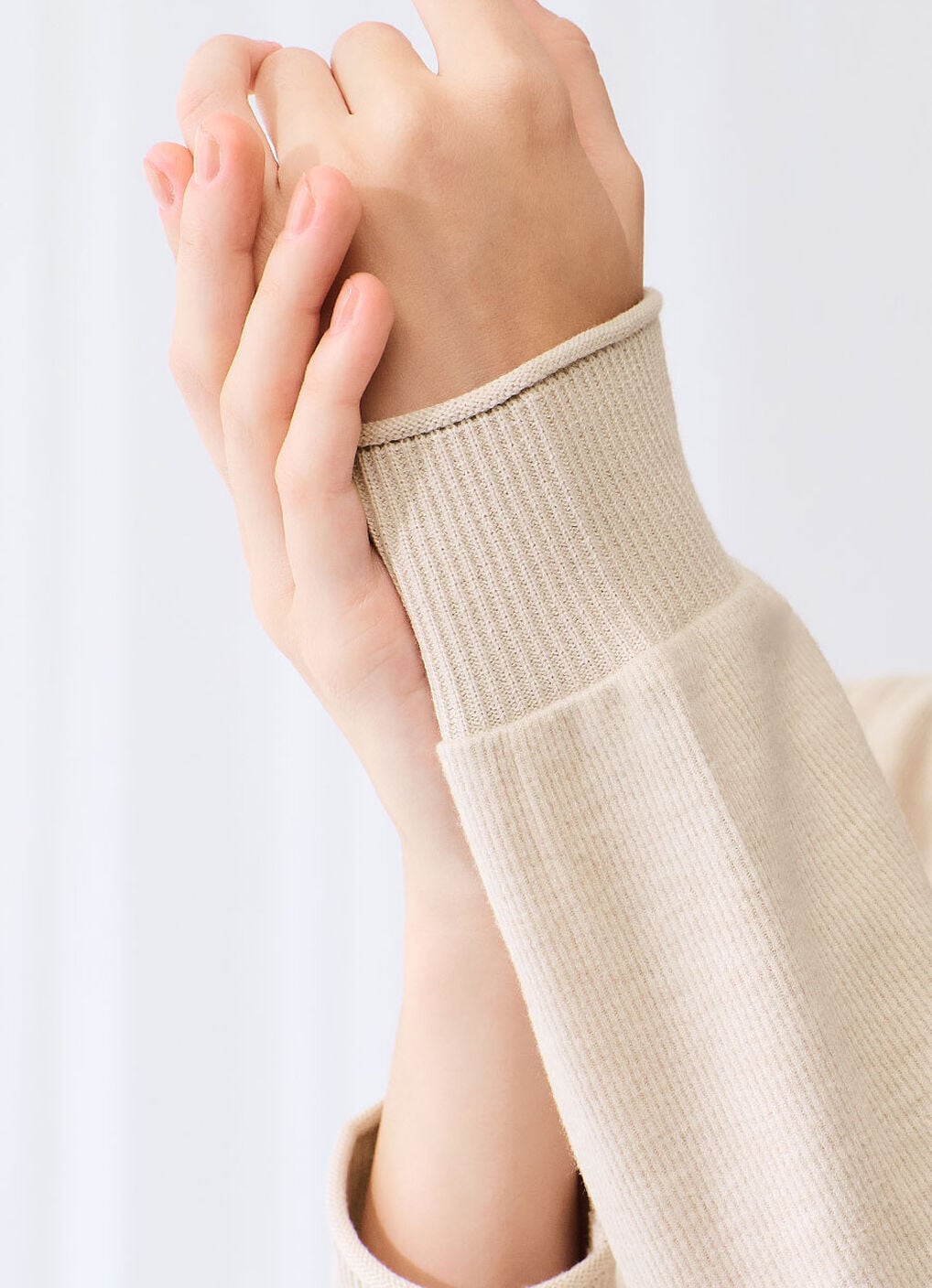 Soft Touch Maternity & Nursing Knit Dress, Cream, hi-res image number 4