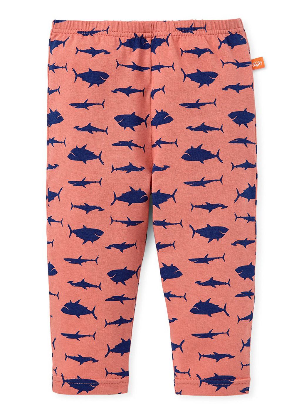 Baby Cotton Full-length Leggings, Orange, hi-res image number 0