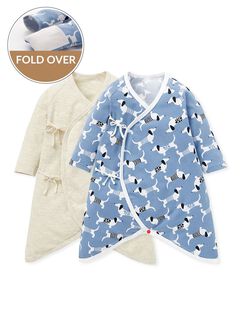 Puppy Newborn Cotton L/S Romper 2 Pcs Pack, , hi-res