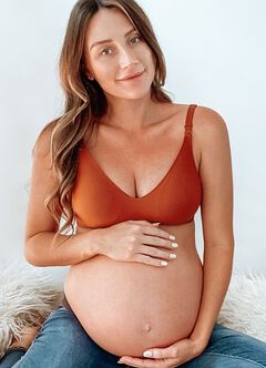 Ultra Silky Seamless Maternity & Nursing Bra, Rust, hi-res