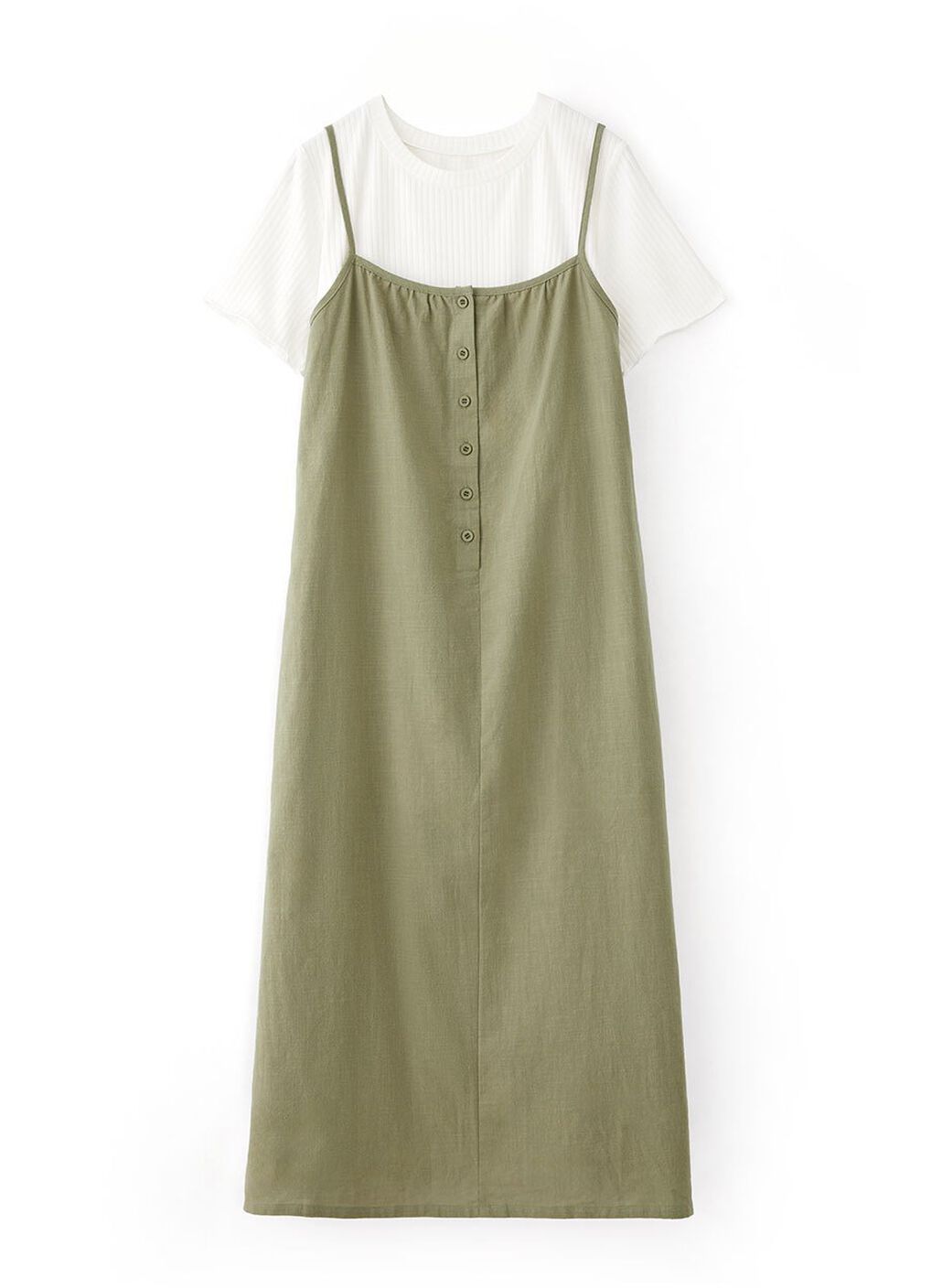 Buttoned Short Sleeve Maternity & Nursing Dress, Olive, hi-res image number 5