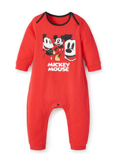 Disney Mickey Mouse Baby Long Sleeve Jumpsuit, , hi-res