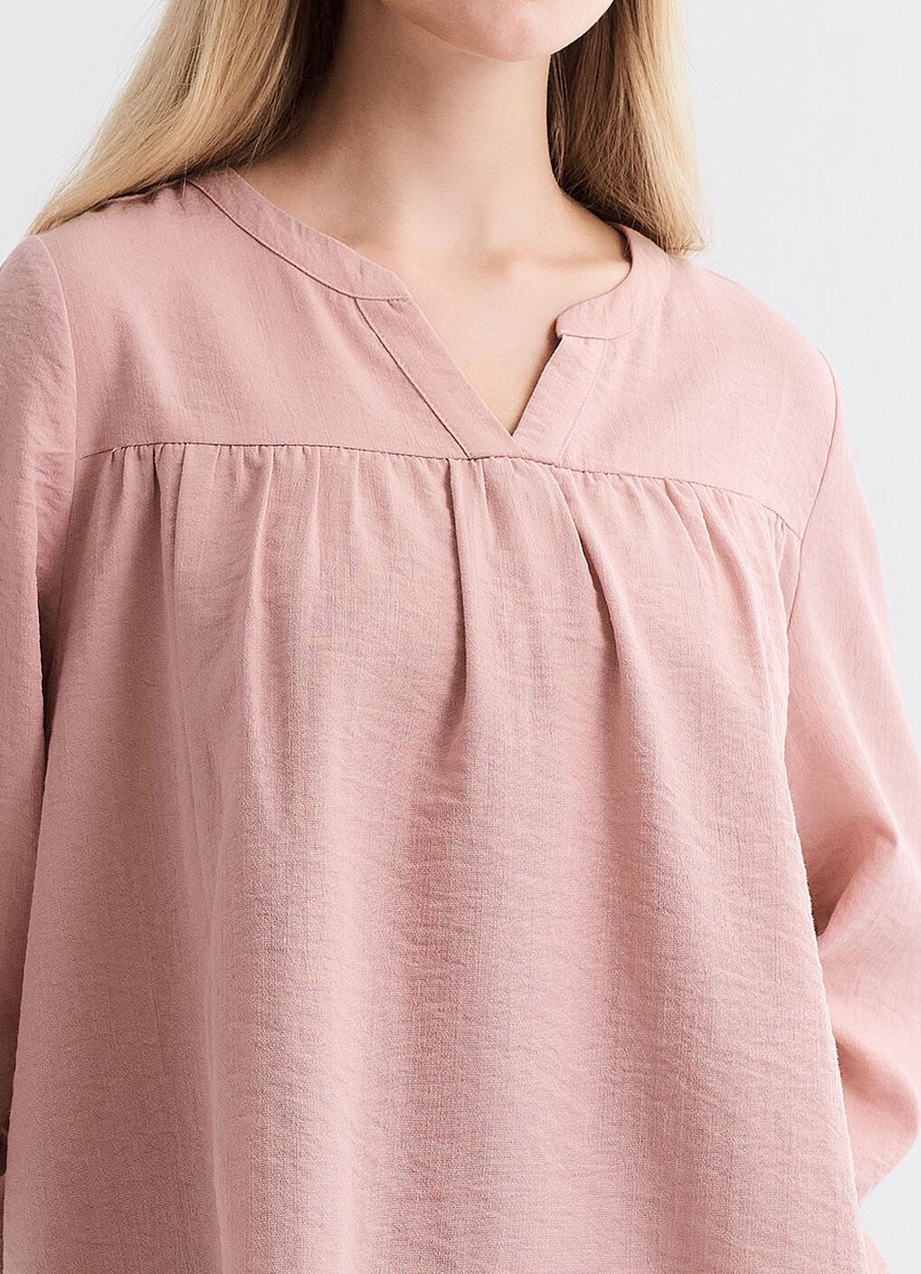 Pleated V-Neck Maternity & Nursing Top, , hi-res image number 4